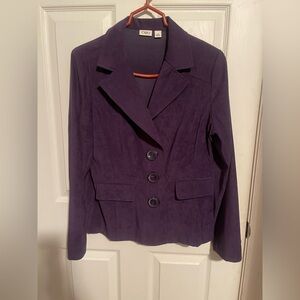 Ladies Faux Suede Purple Jacket